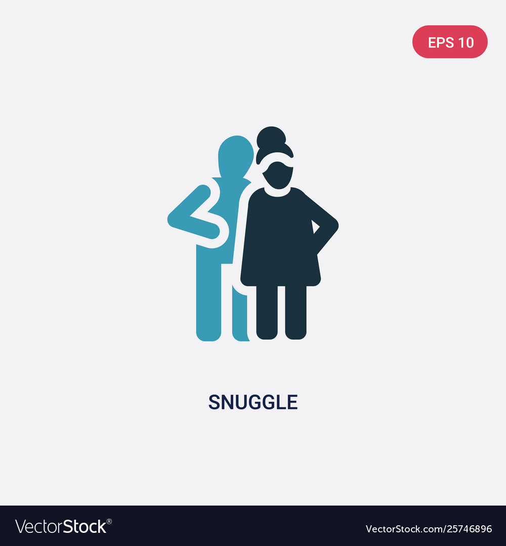 Two Color Snuggle Icon From People Concept Vector Image