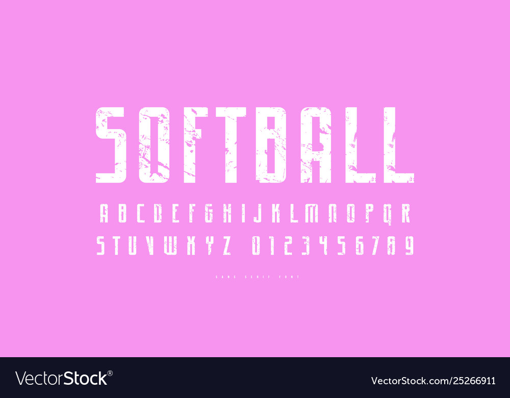 Narrow Sans Serif Font In Sport Style Royalty Free Vector