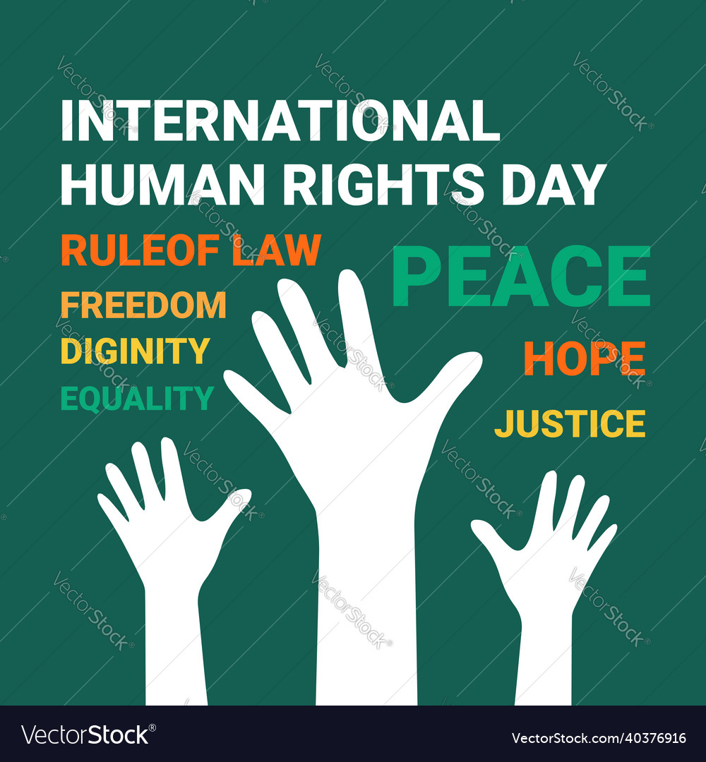 Human Rights Day December 10 Holiday Concept Vector Image