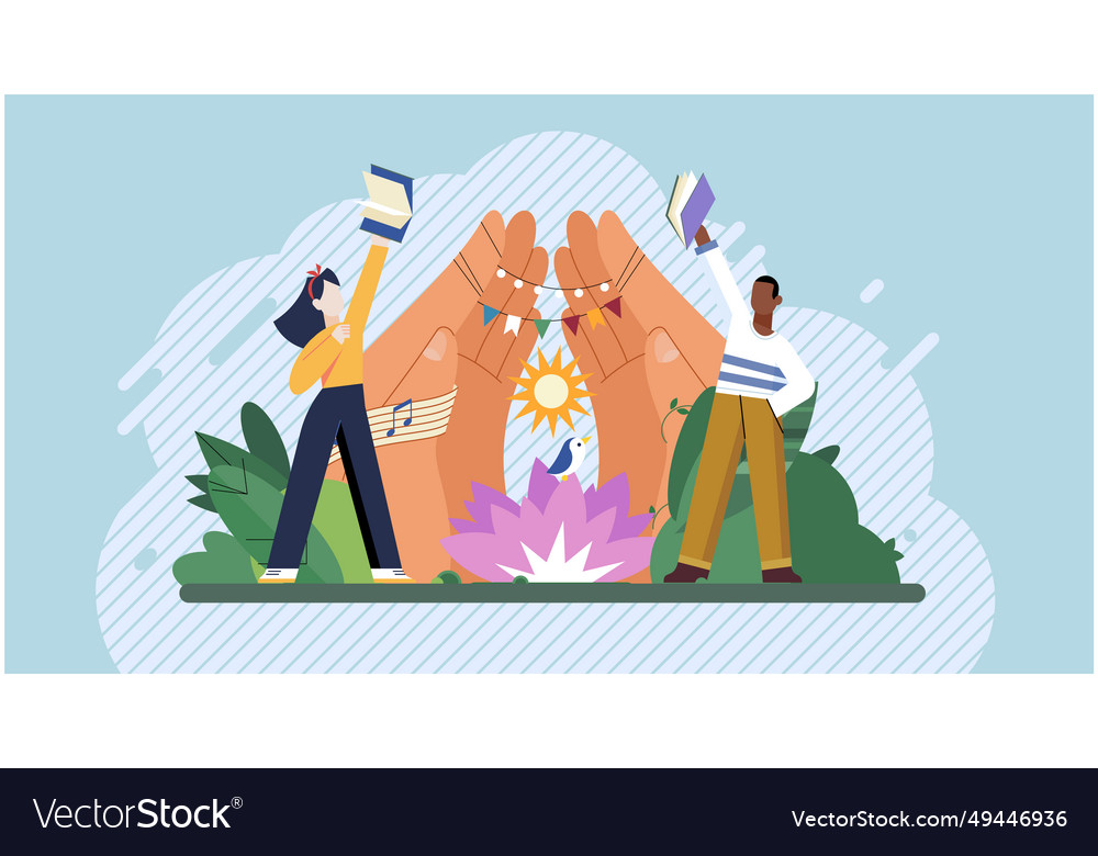 Wellbeing Metaphor Humcare Bonding Glue Royalty Free Vector