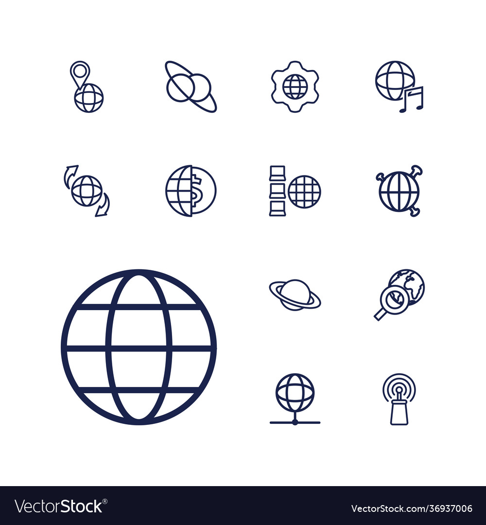 Globe Icons Royalty Free Vector Image Vectorstock