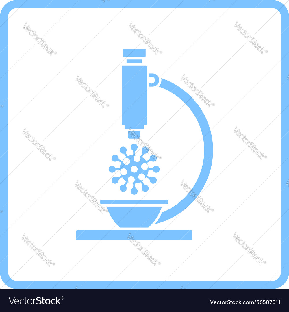 Research Coronavirus Microscope Icon Royalty Free Vector