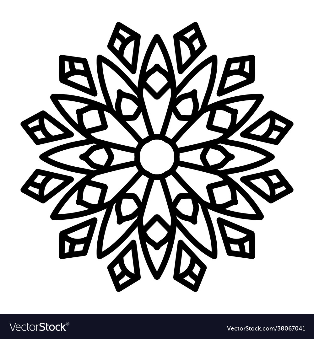 Snowflake Royalty Free Vector Image Vectorstock