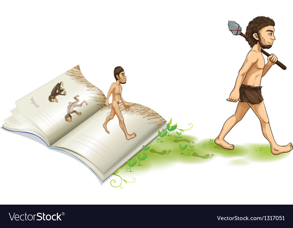 A Story Of The Evolution Of Man Royalty Free Vector Image