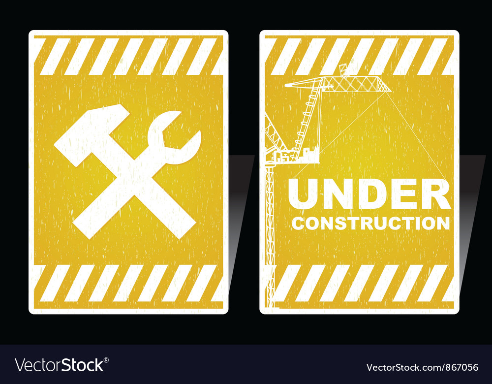 Under Construction Signs Royalty Free Vector Image