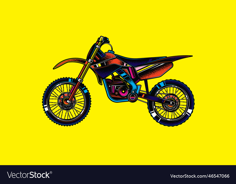 Motorcycle For Motocross Royalty Free Vector Image