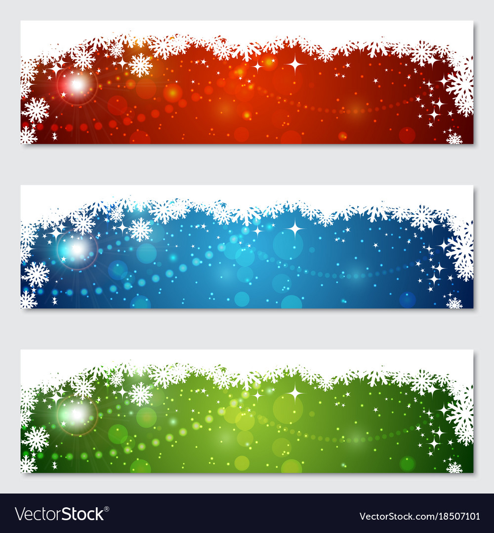 Christmas And New Year Colorful Banners Royalty Free Vector