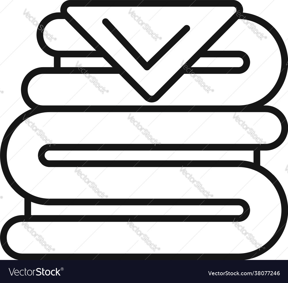 Softener Clothes Stack Icon Outline Style Vector Image