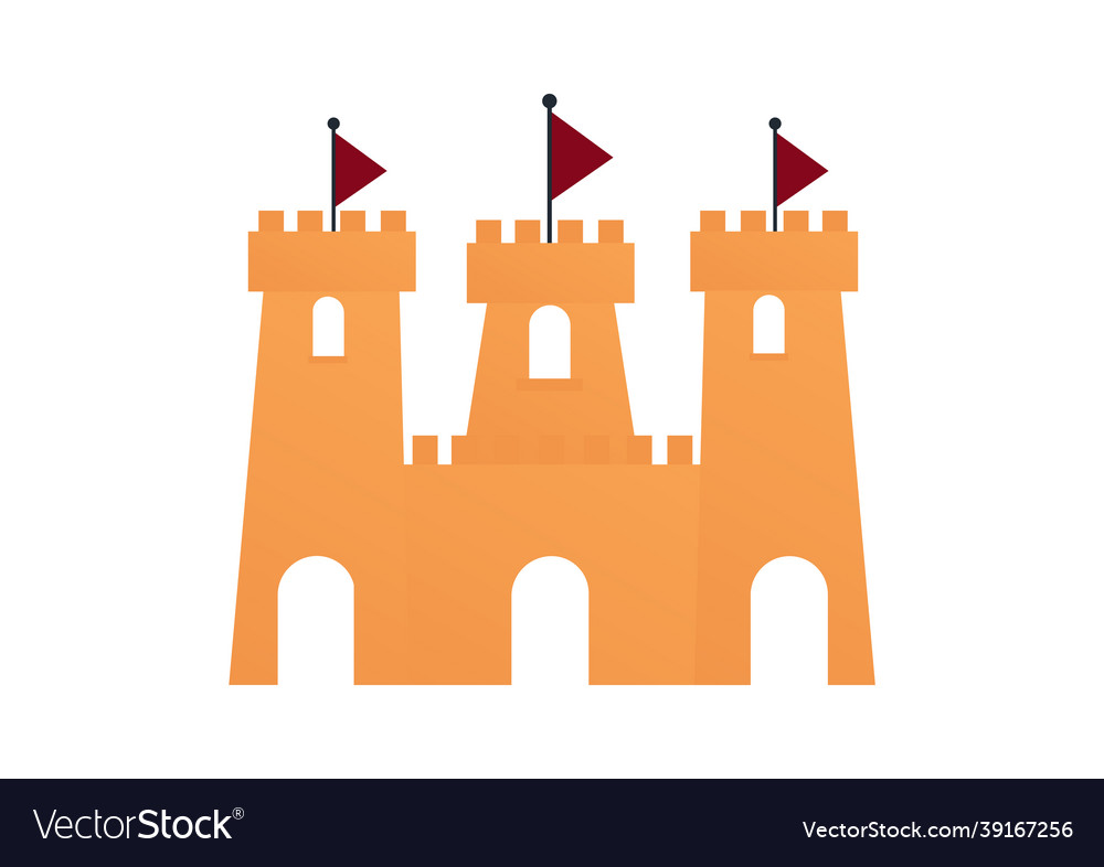 A Sand Castle Royalty Free Vector Image Vectorstock