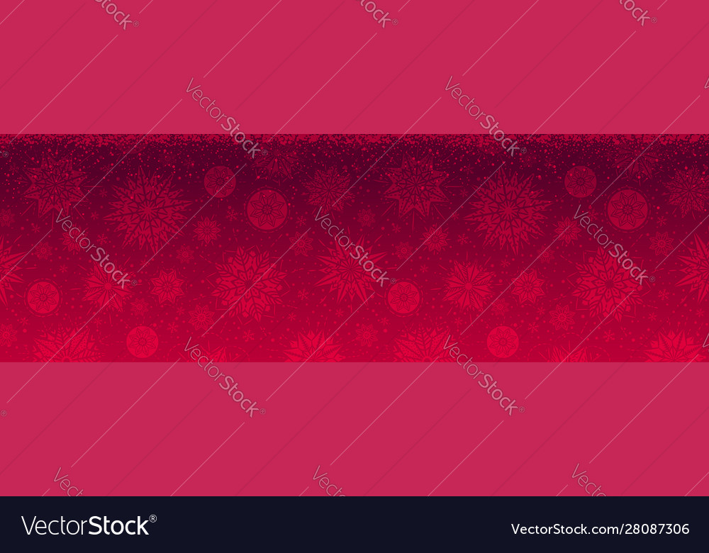 Red Christmas Banner With Snowflakes Royalty Free Vector