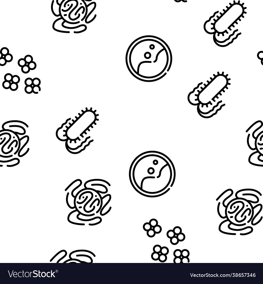 Pathogen Virus Disease Seamless Pattern Royalty Free Vector