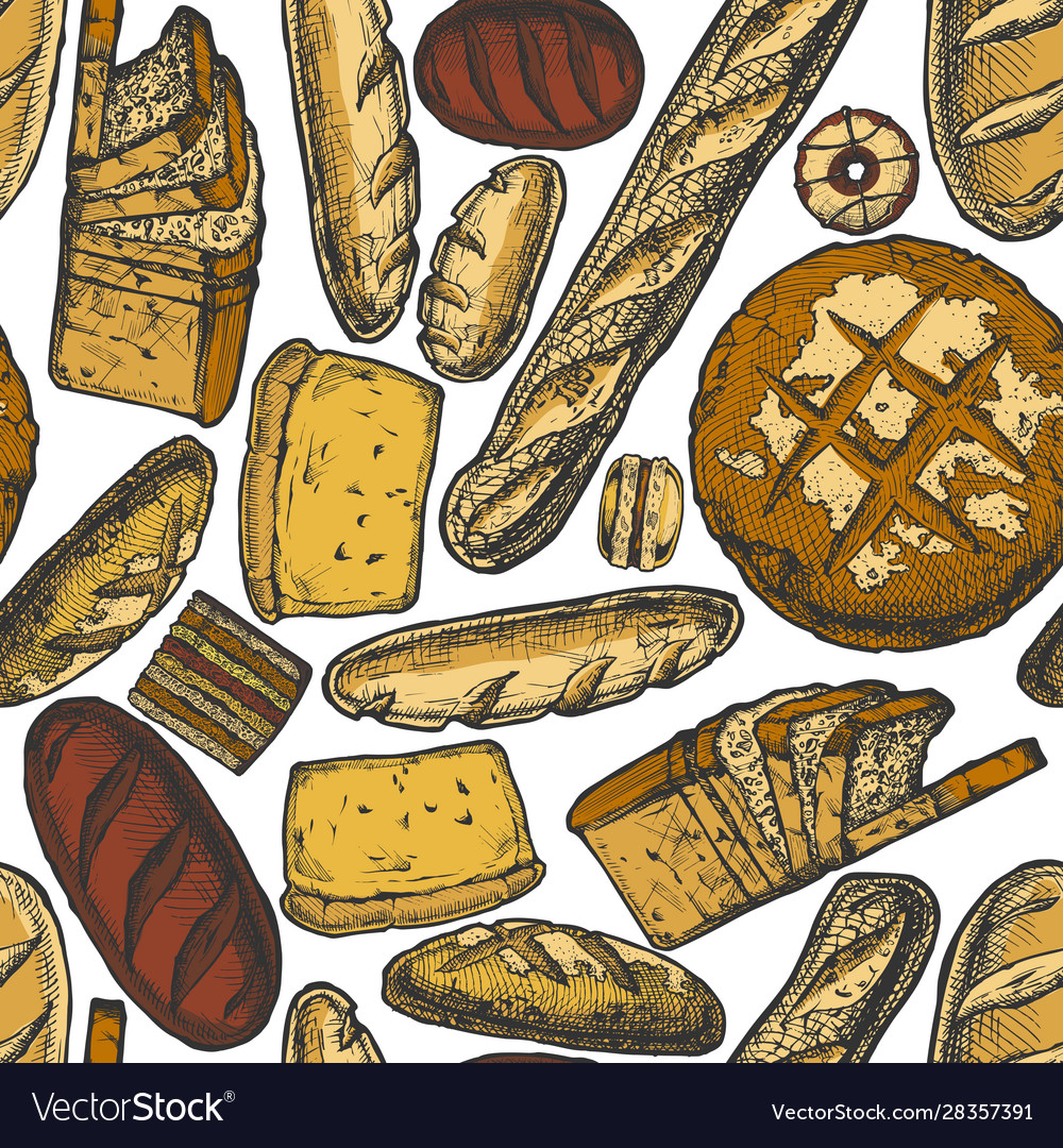 Hand Drawn Bakery Products Royalty Free Vector Image