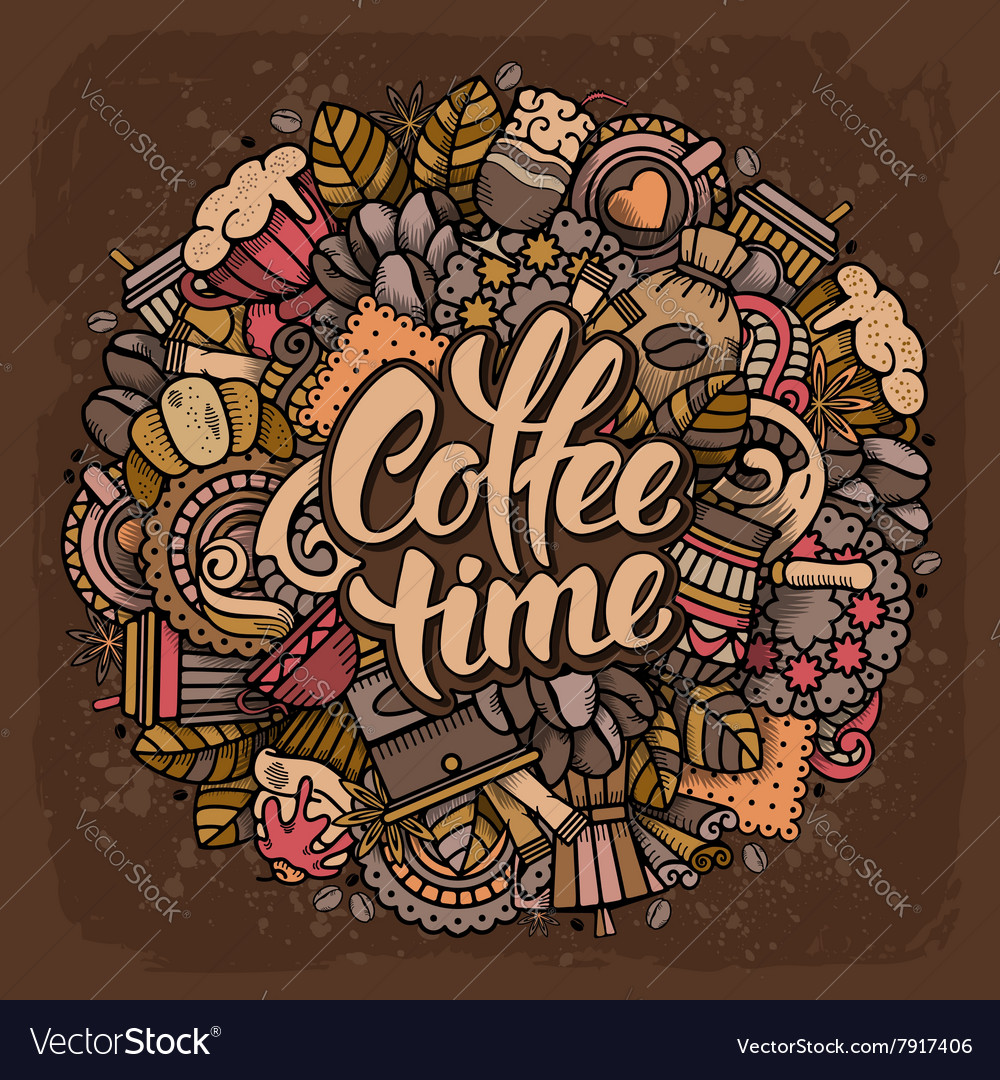 Coffee Doodle Design Royalty Free Vector Image