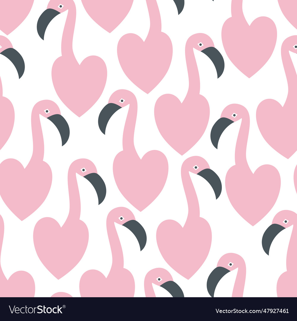 Seamless Pattern With Pink Flamingos Royalty Free Vector