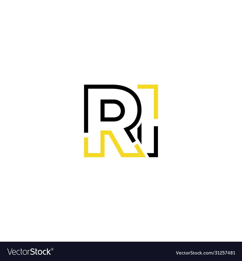 Ri Letter Logo Icon Design Template Elements Vector Image