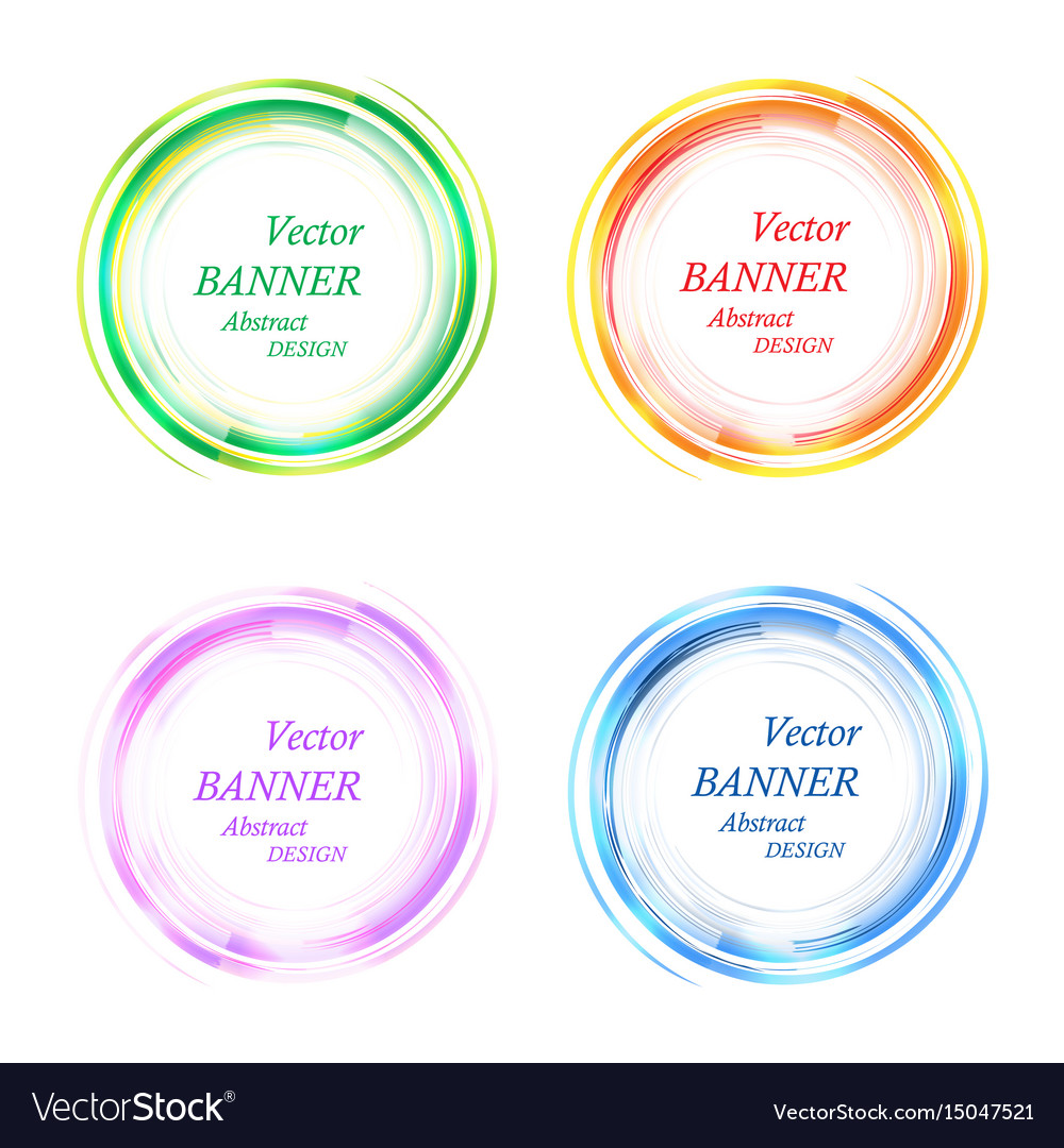 Abstract Banner Set Royalty Free Vector Image VectorStock