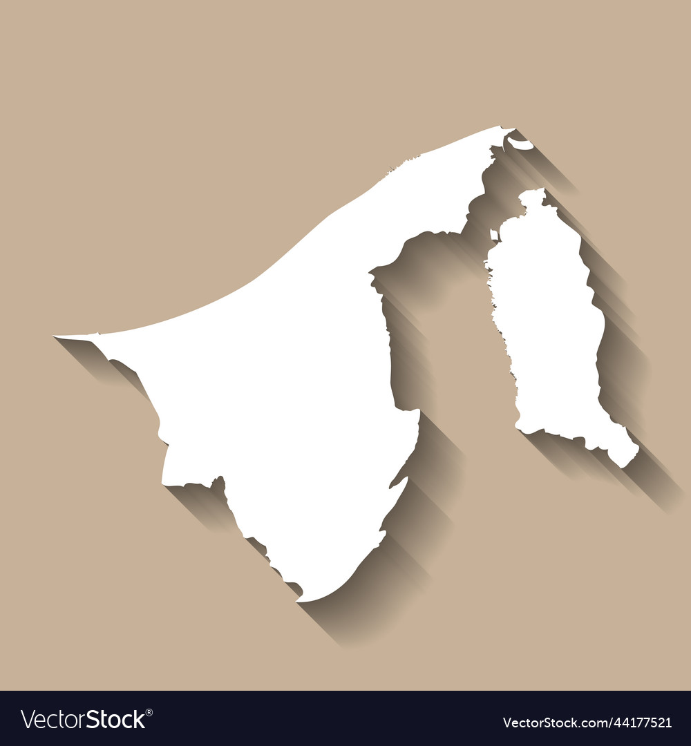 Brunei Country Map Silhouette Royalty Free Vector Image