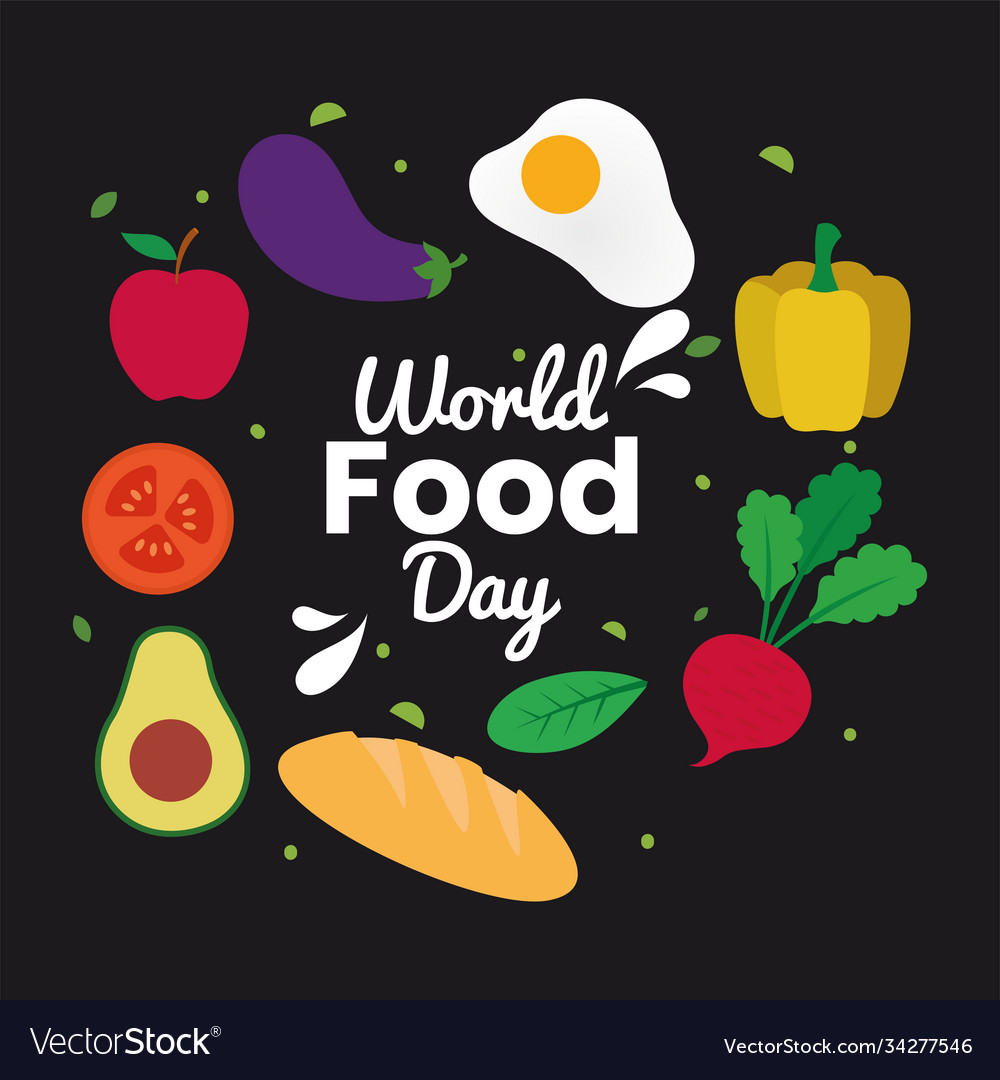 World Food Day Poster Royalty Free Vector Image