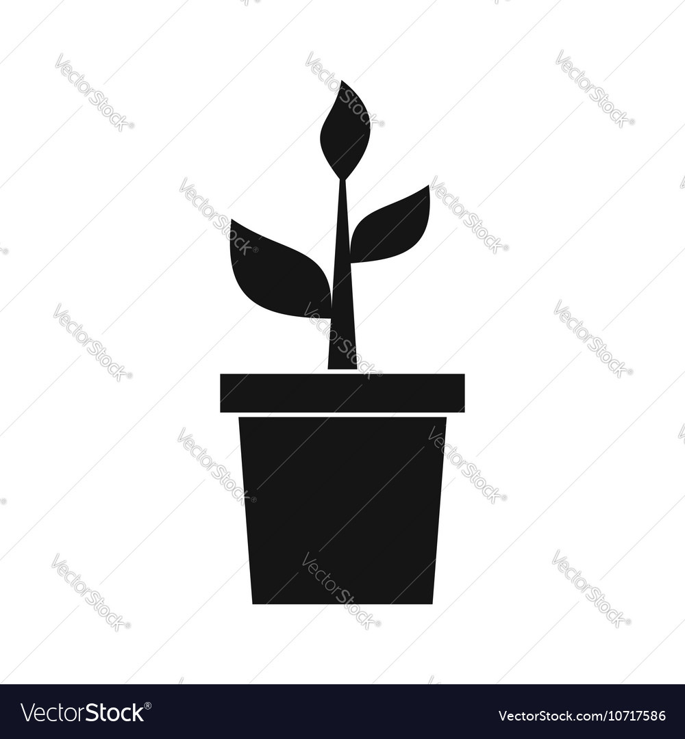 Plant In Clay Pot Icon Simple Style Royalty Free Vector