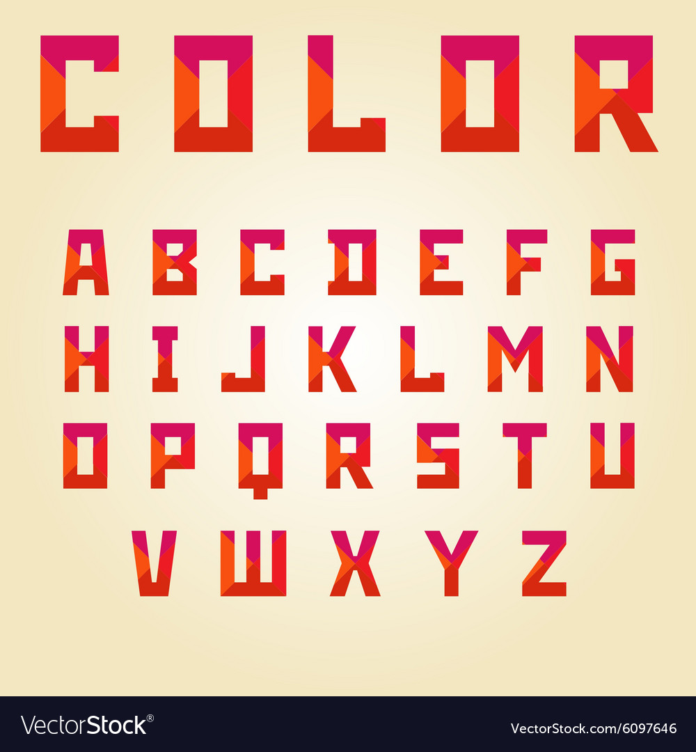 Abstract Color Alphabet Royalty Free Vector Image