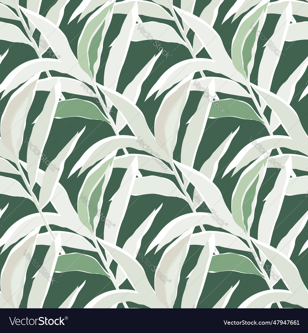 Stylized Tropical Palm Leaves Wallpaper Jungle Vector Image