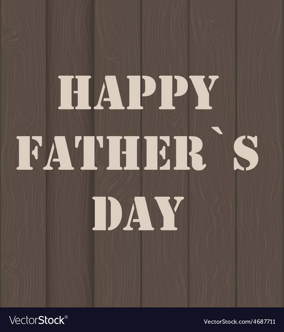 Happy Father Day Poster Card Royalty Free Vector Image