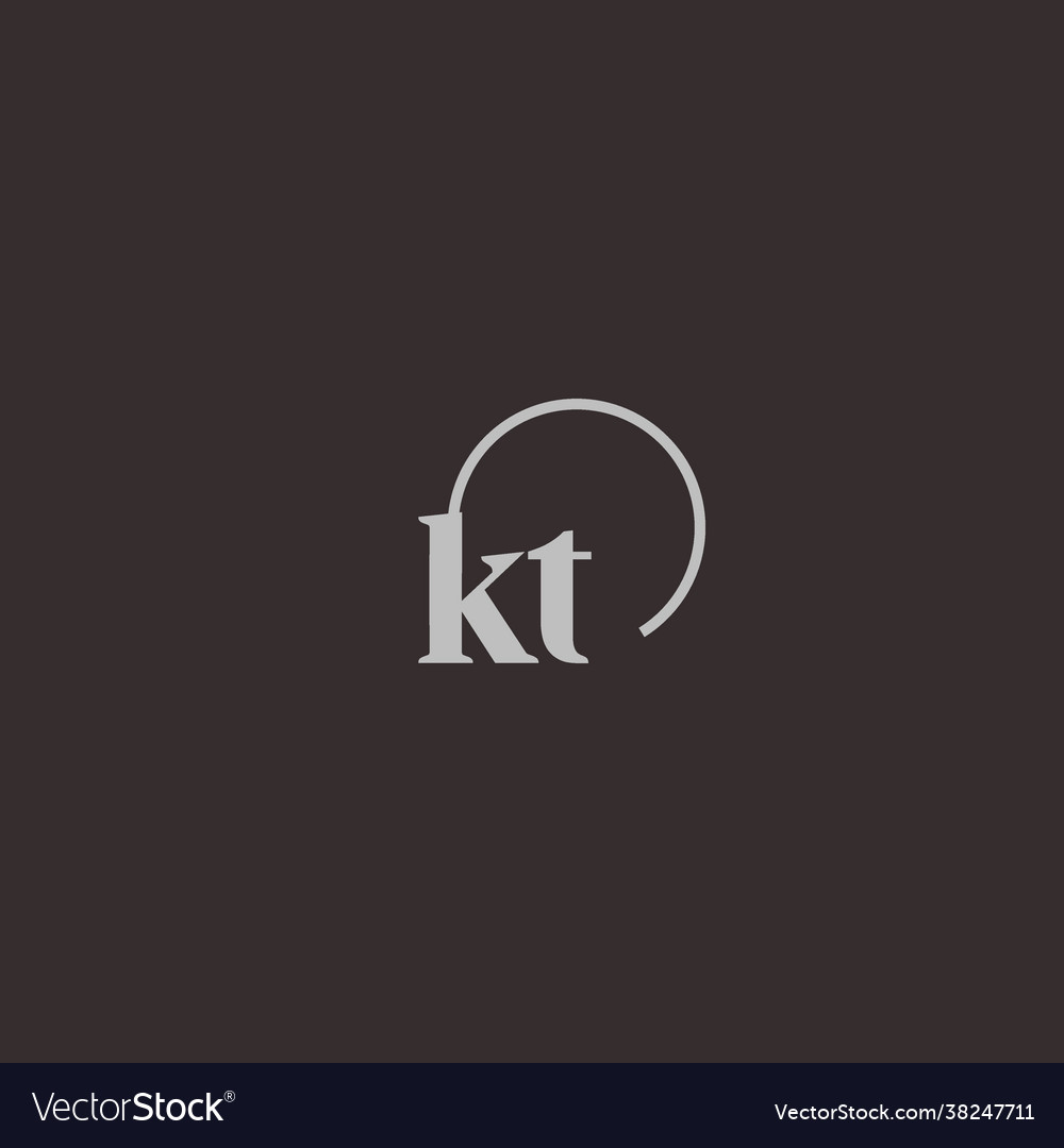 Kt Initials Logo Monogram Royalty Free Vector Image