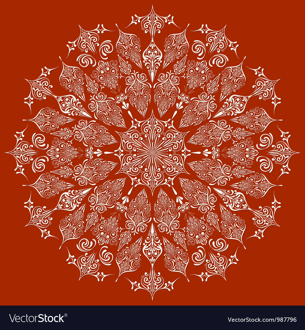 Highly Detailed Lacy Snowflake Royalty Free Vector Image