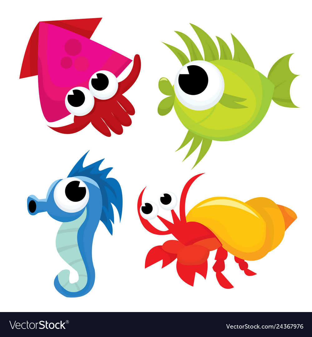 Sea Life Royalty Free Vector Image Vectorstock