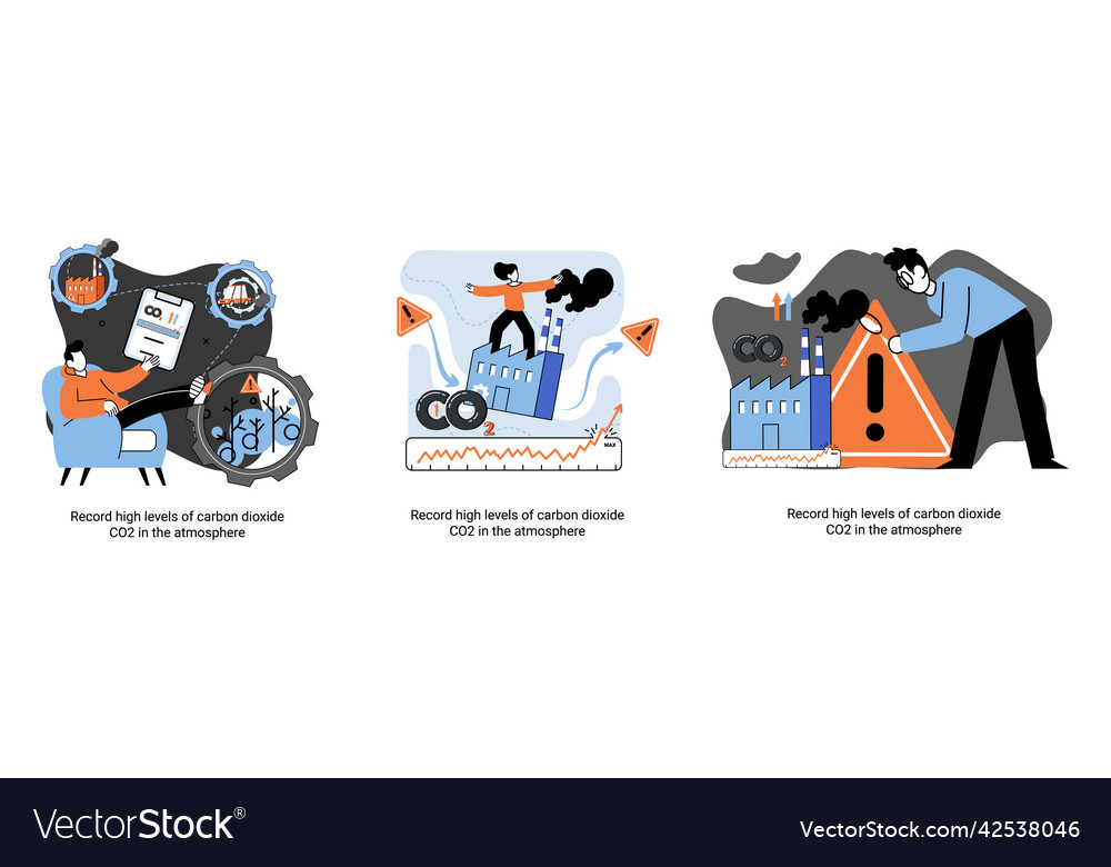 Carbon Footprint And Its Consequences Causes Vector Image