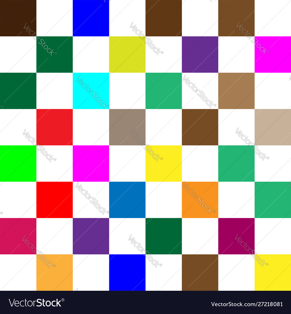 Seamless Random Squares Mosaic Tiles Pixelated Vector Image