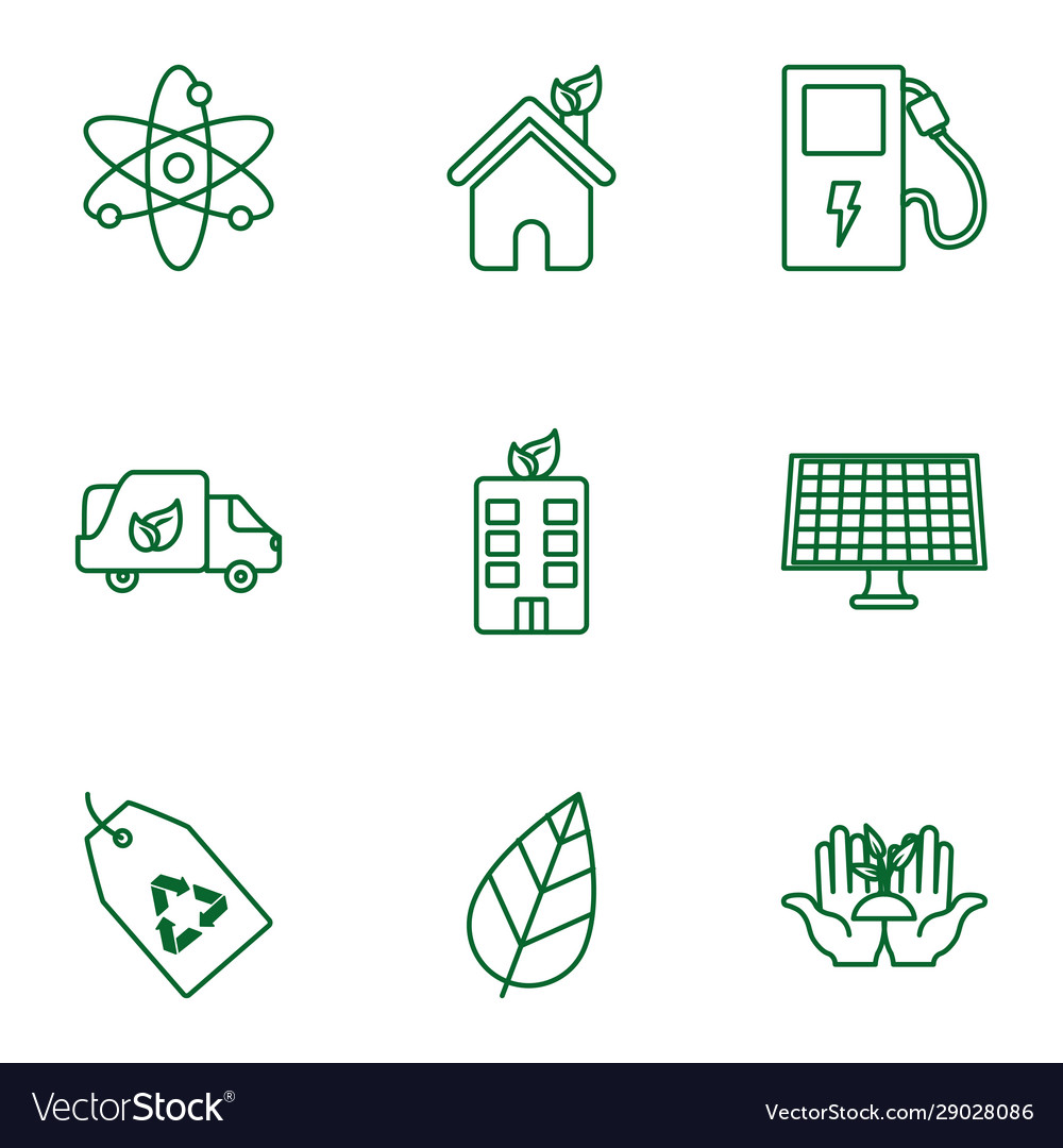 Isolated Ecology And Recycle Icon Set Royalty Free Vector