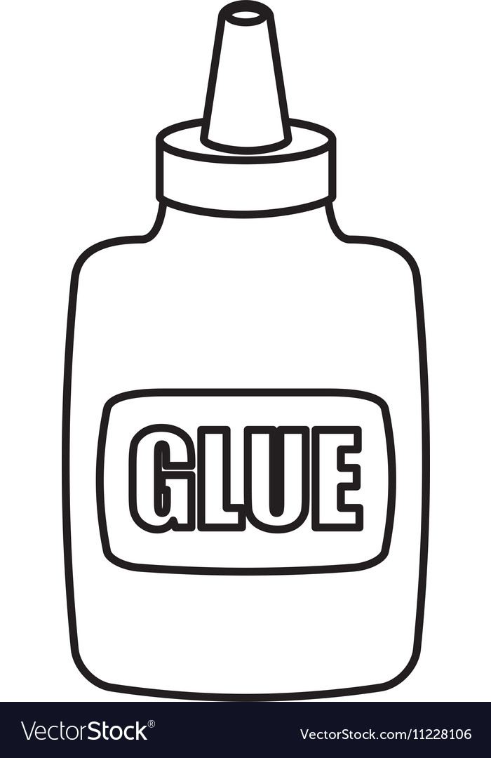 Glue Bottle Isolated Icon Royalty Free Vector Image