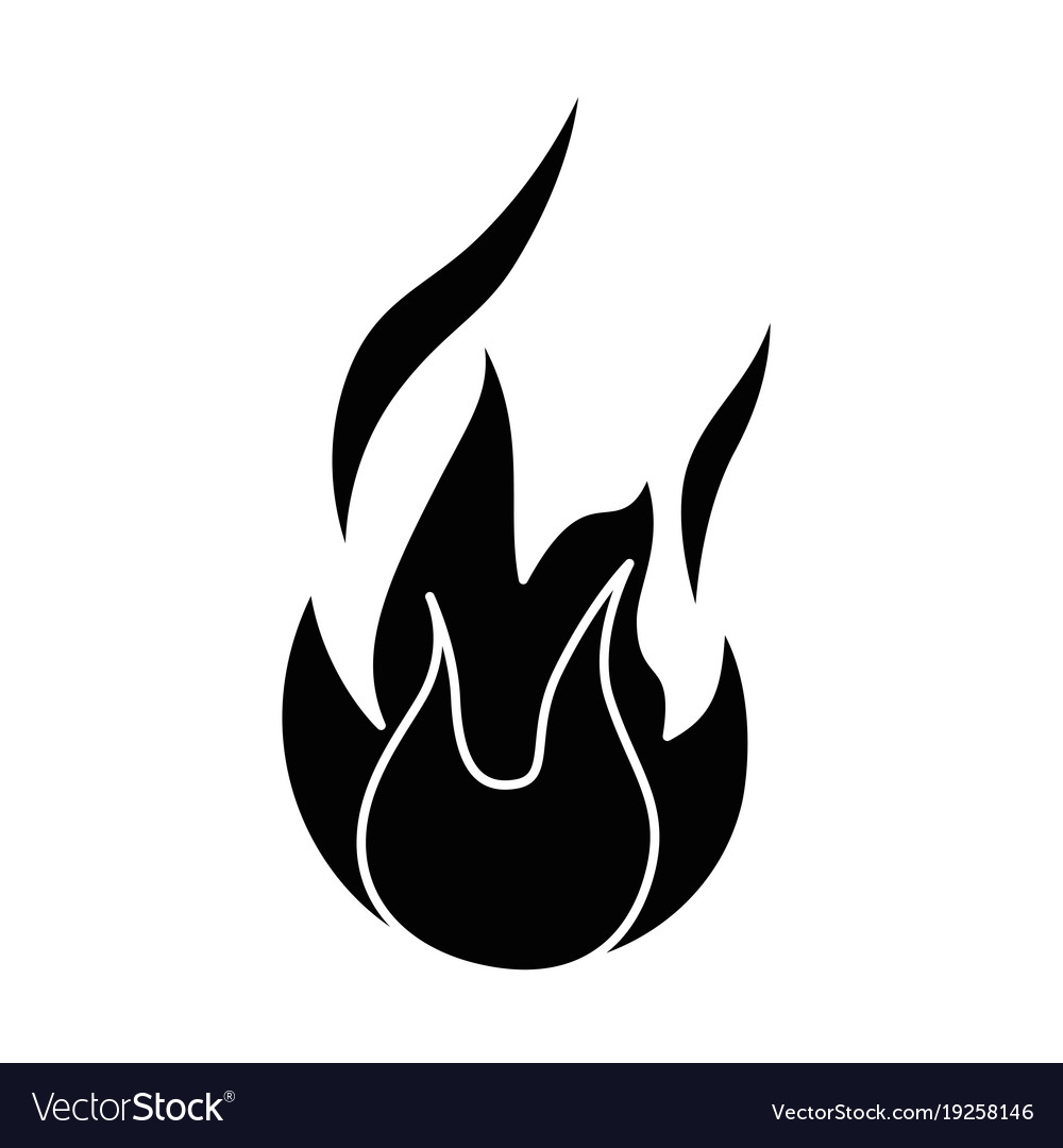 Fire Flame Isolated Icon Royalty Free Vector Image