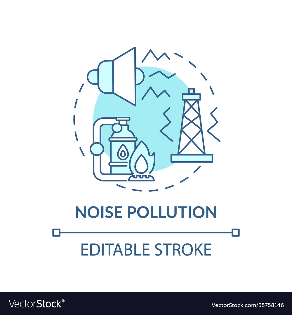 Noise Pollution Concept Icon Royalty Free Vector Image