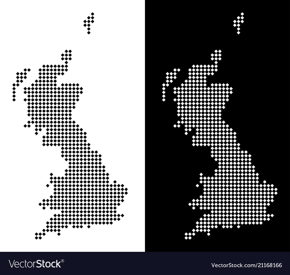 Dot Great Britain Map Royalty Free Vector Image