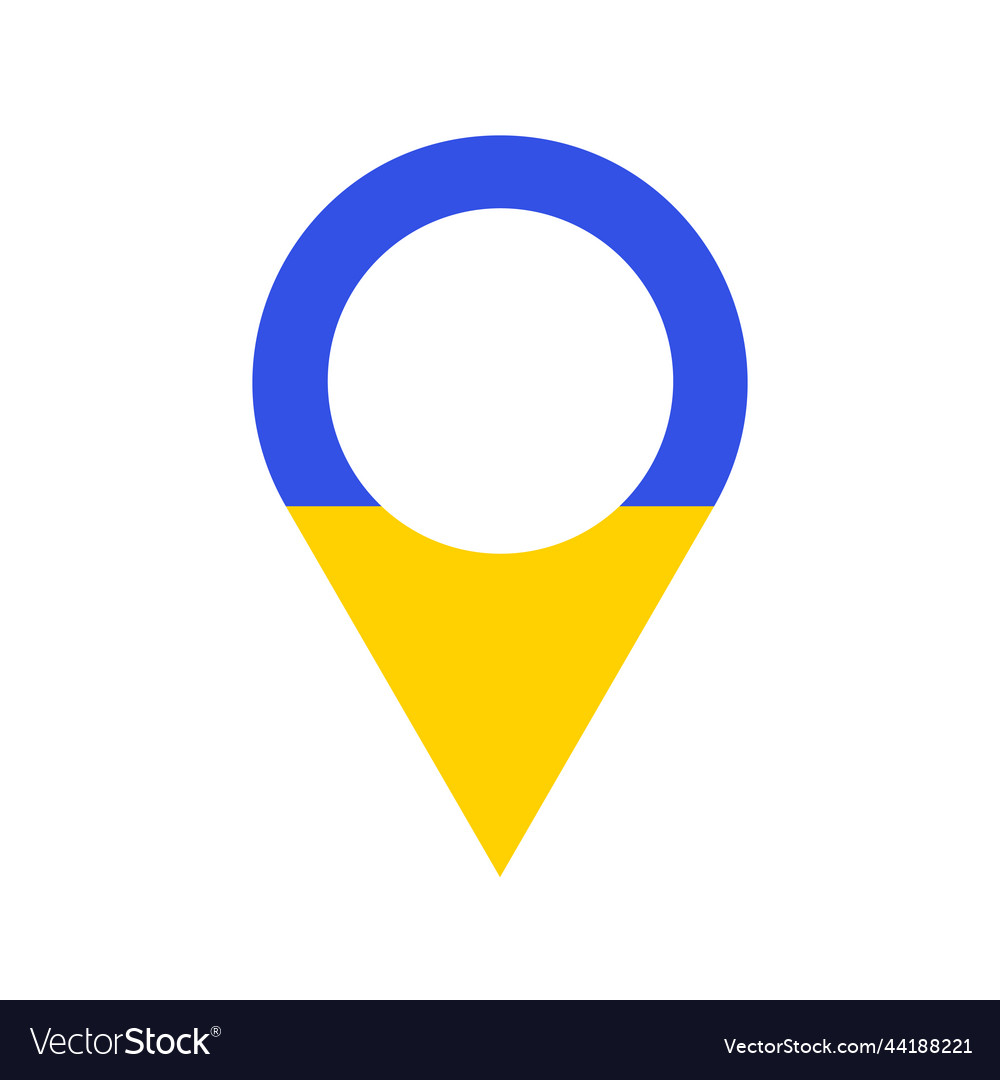 Ukraine Location Pin Gps Marker Made In Royalty Free Vector