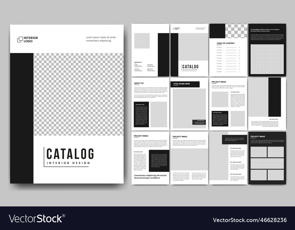 Modern Product Catalog Design Template Company Vector Image