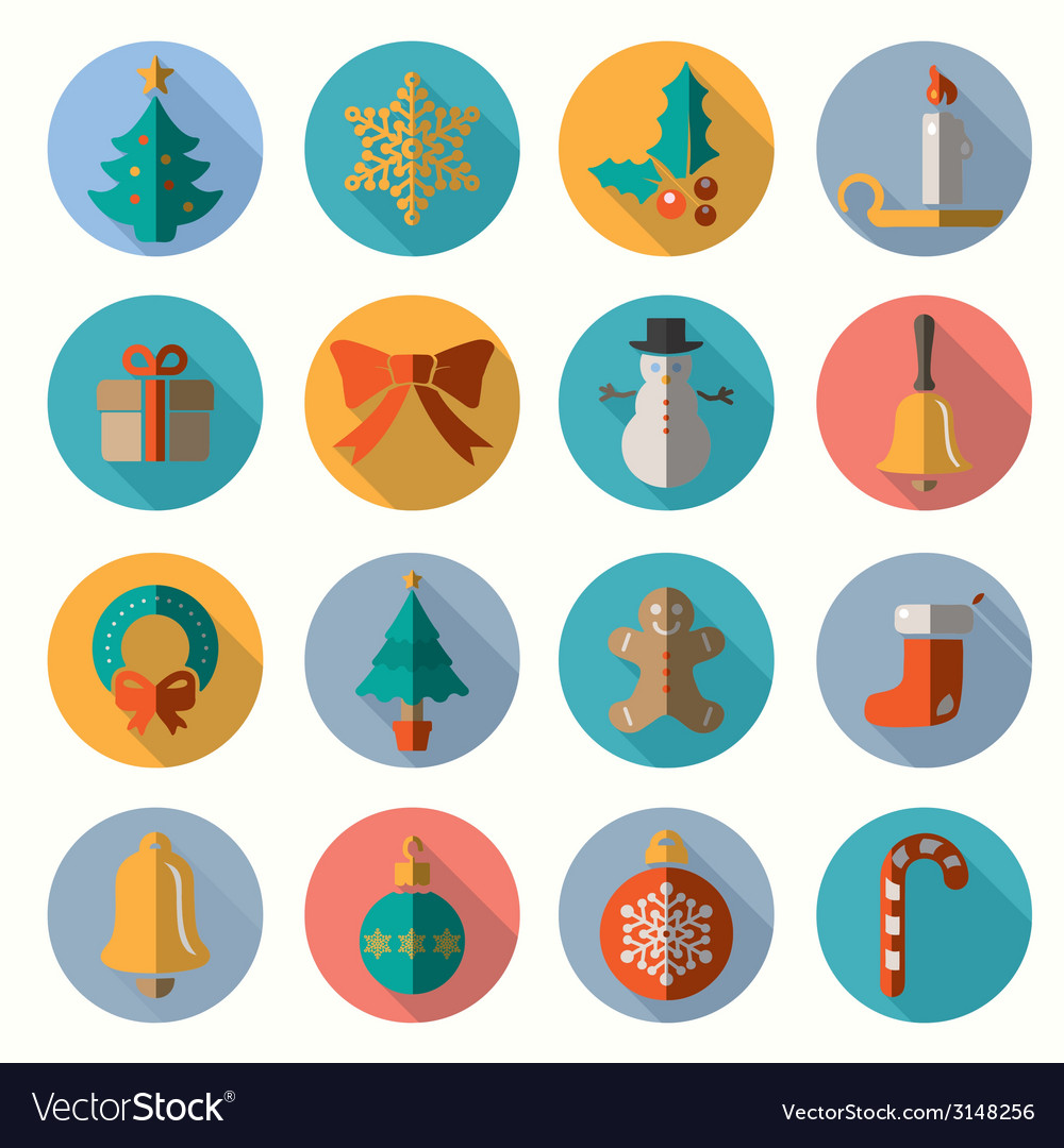 Christmas And Winter Icons Collection Royalty Free Vector