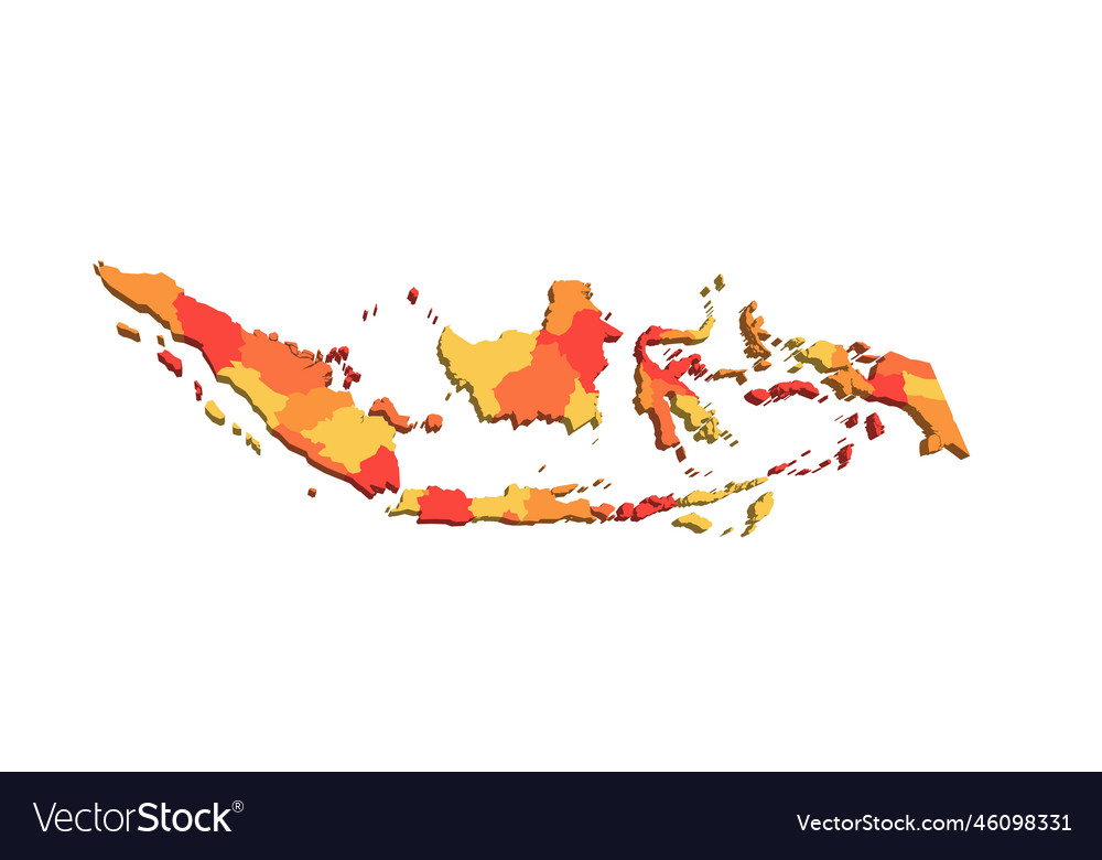 Indonesia Political Map Of Administrative Vector Image