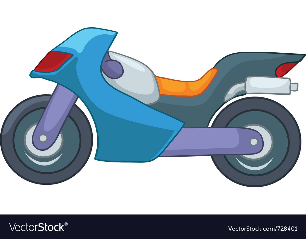 Cartoon Motorcycle Royalty Free Vector Image Vectorstock