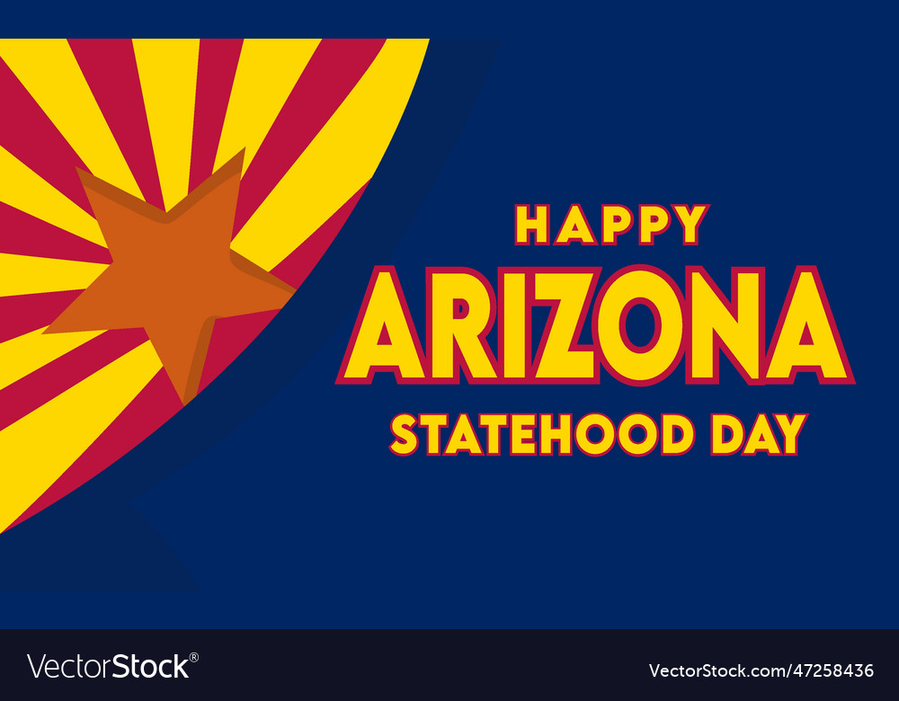 Arizona Statehood Day United States Of America Vector Image