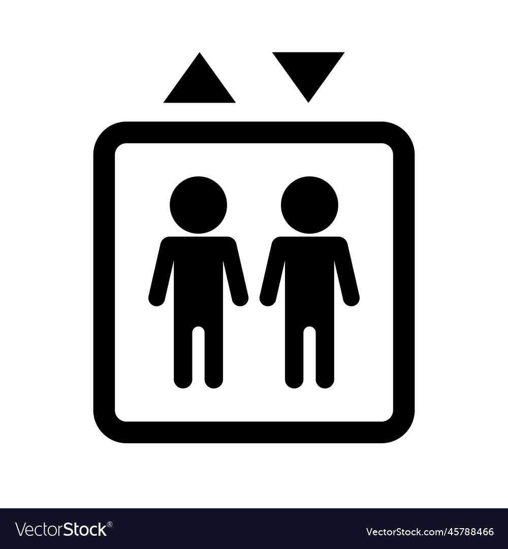 Lift Icon Or Elevator And People Royalty Free Vector Image