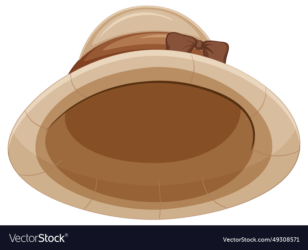 Isolated Woman In Straw Hat Cartoon Royalty Free Vector