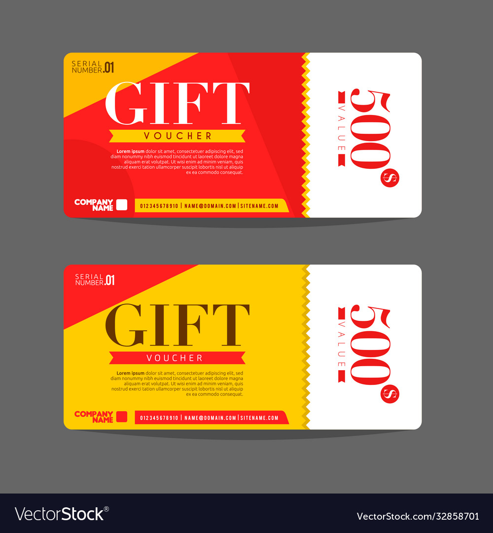 Modern Colors Gift Voucher Royalty Free Vector Image