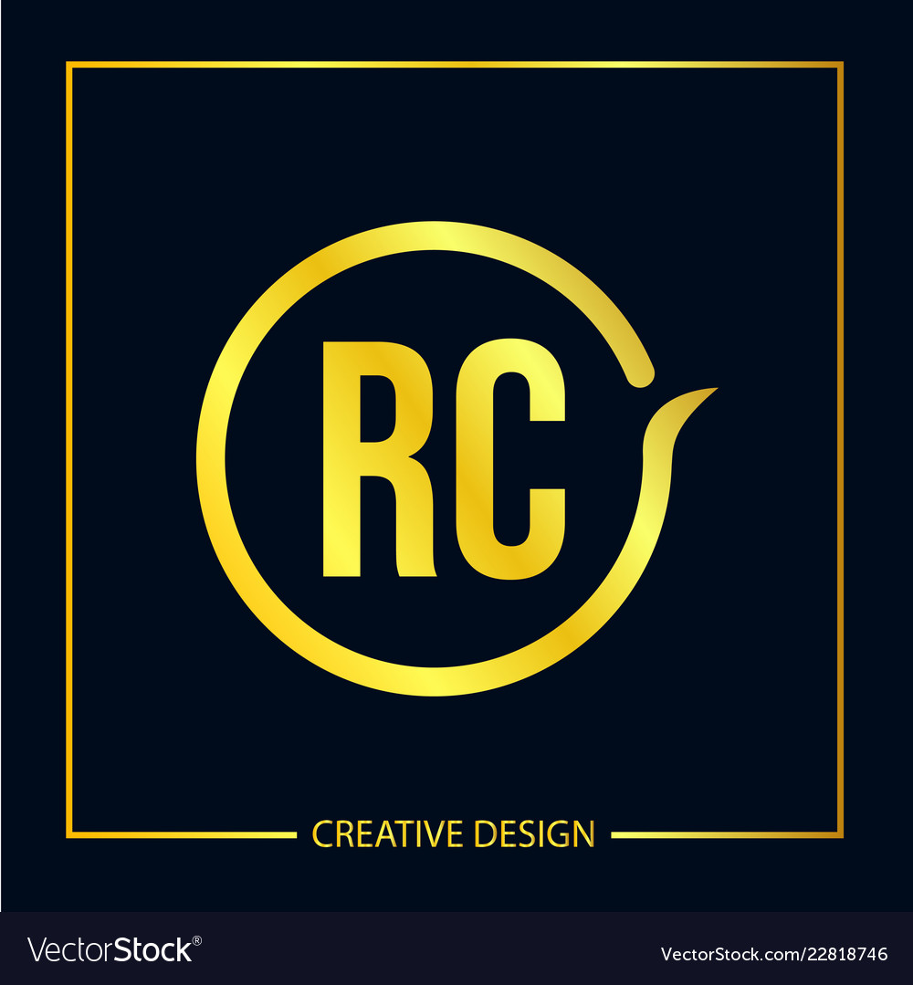 Initial Letter Rc Logo Template Design Royalty Free Vector