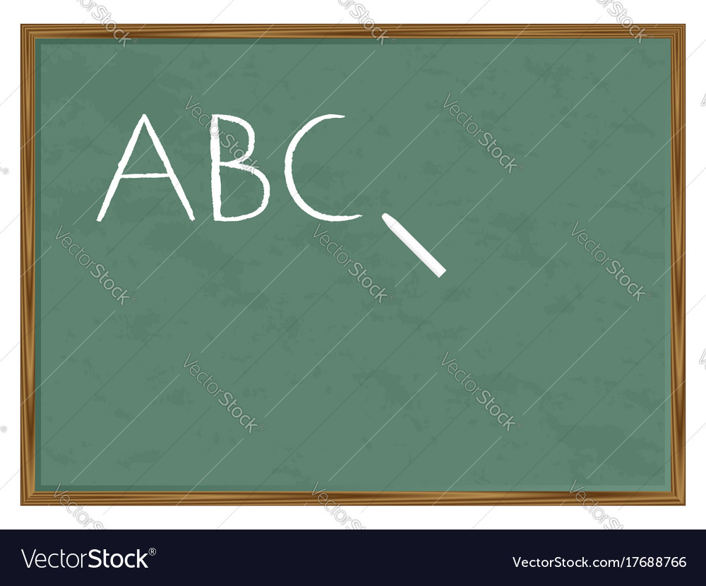 Blackboard Abc Royalty Free Vector Image Vectorstock