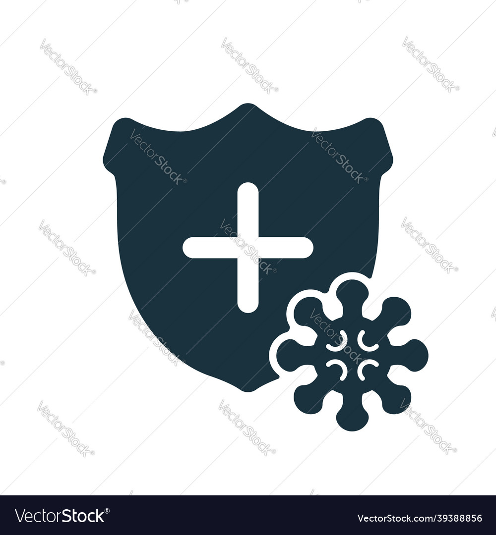 Immune System Concept With Medical Shield Vector Image