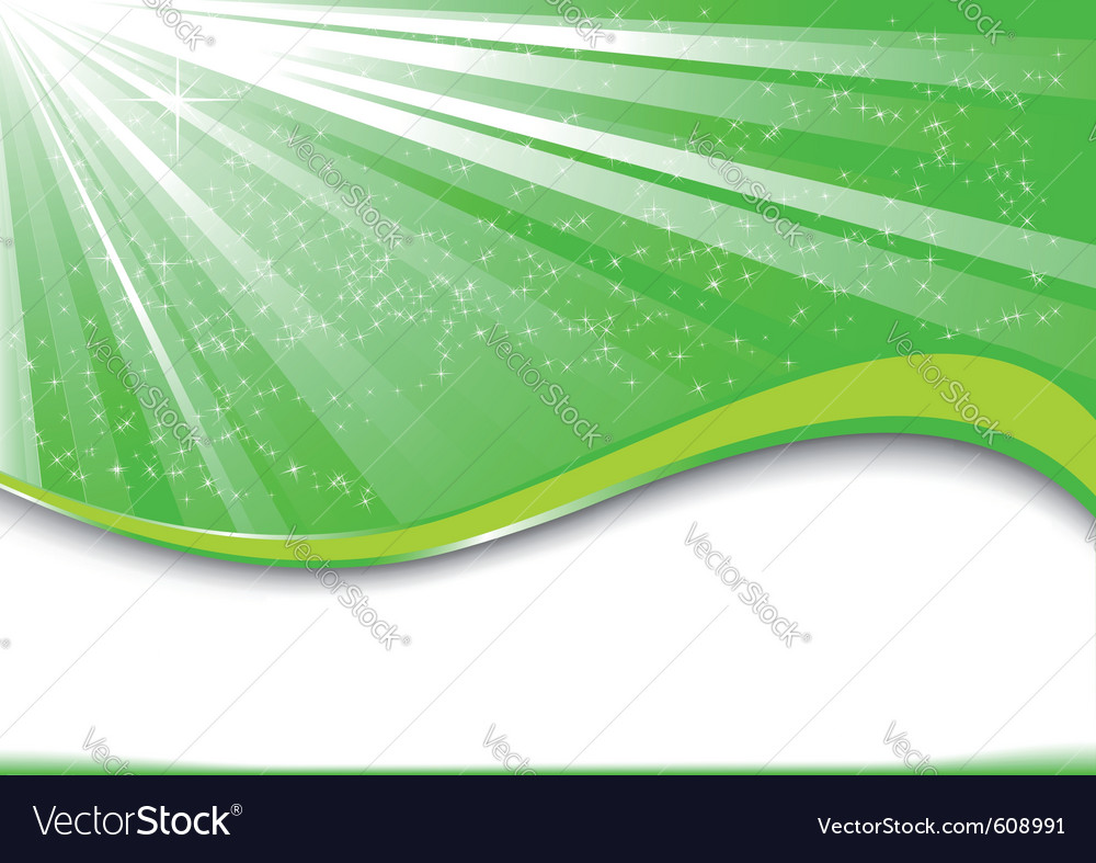 Green Ray Royalty Free Vector Image Vectorstock