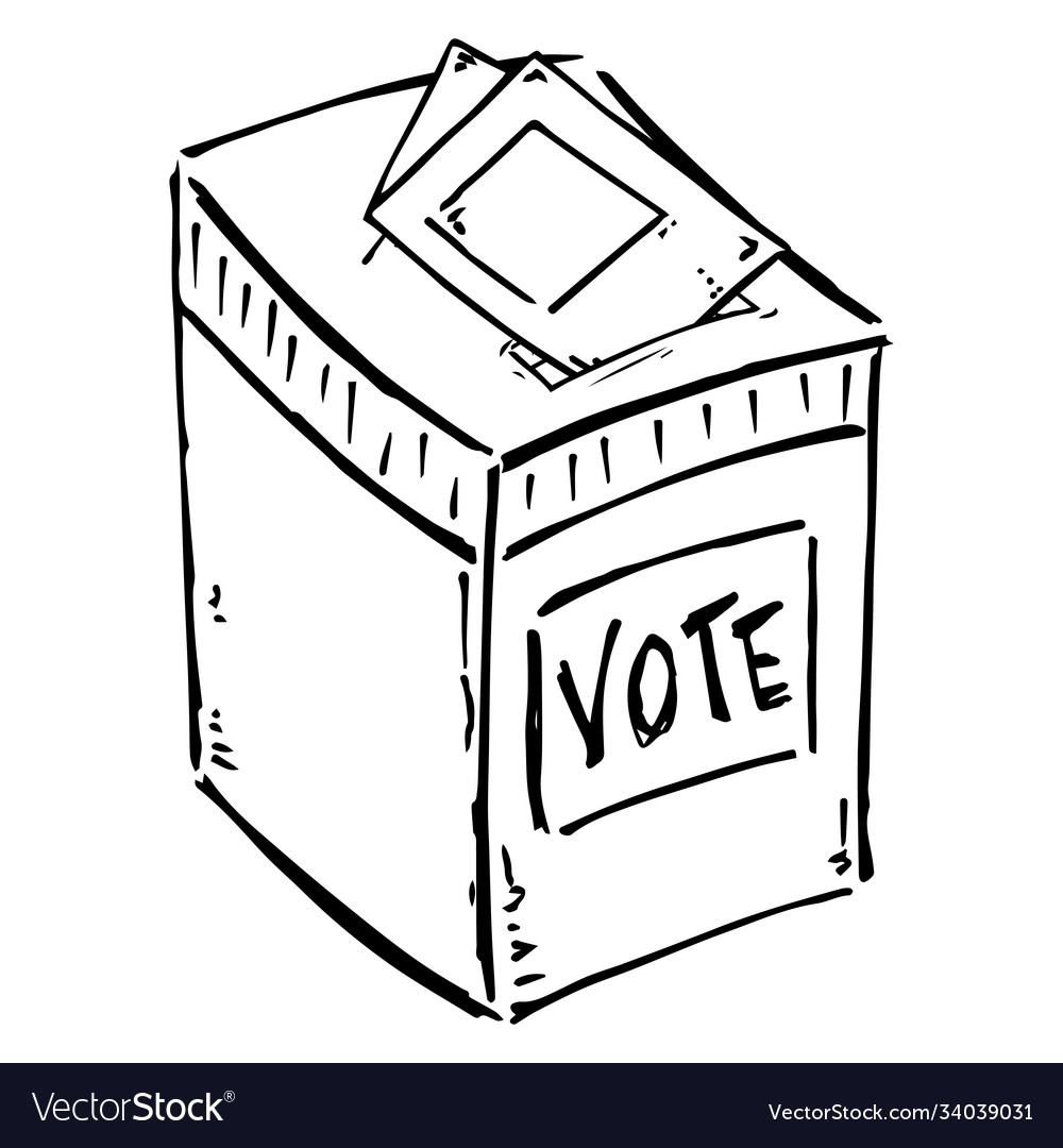 Ballot Box Icon A Box With A Vote Royalty Free Vector Image